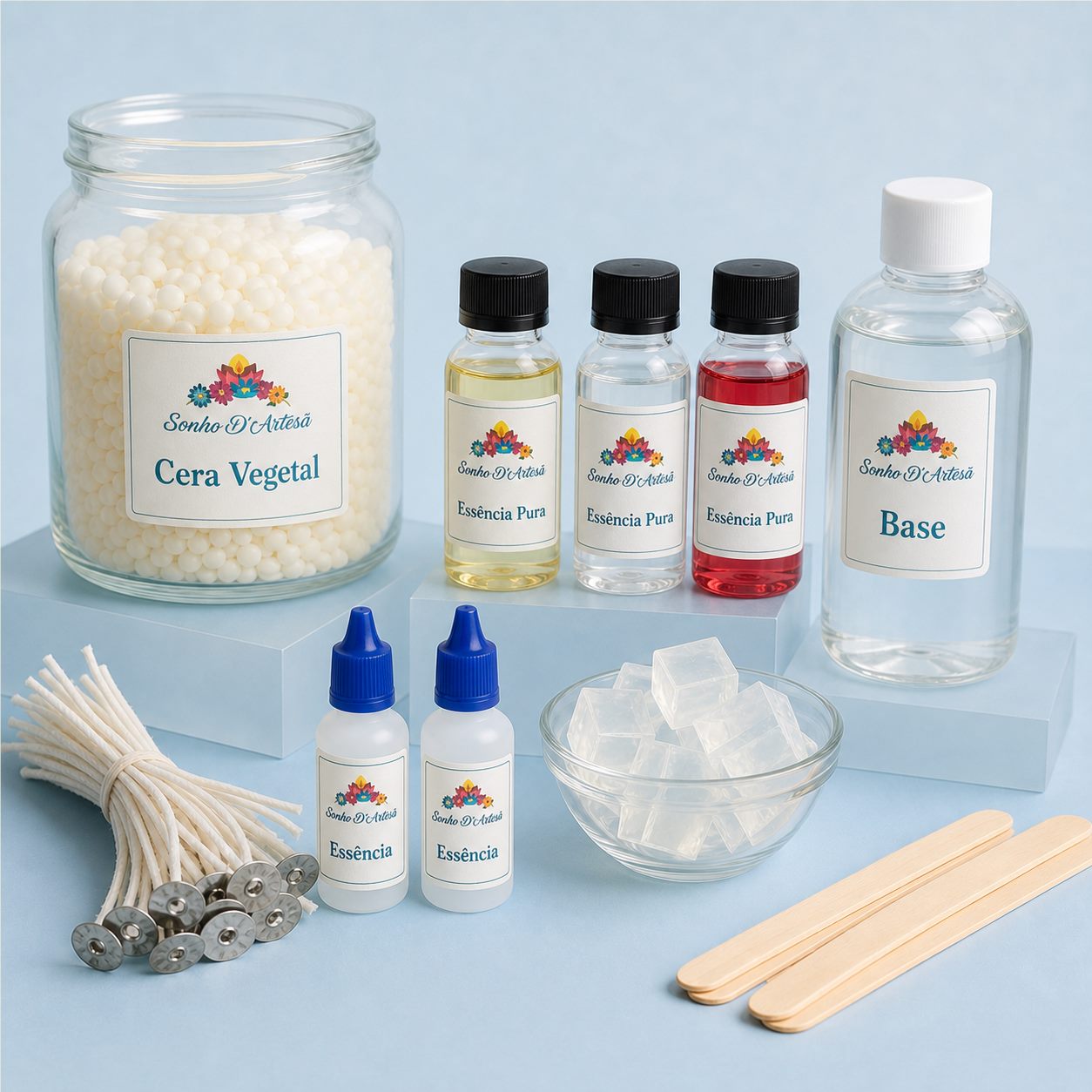 Matérias-primas para velas, sabonetes, cosméticos e produtos aromáticos